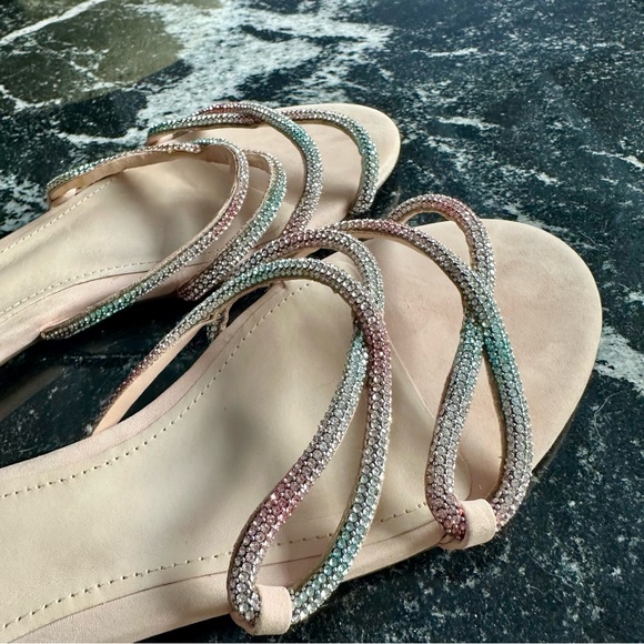 Schutz Rhinestone flat sandals 9 - Picture 3 of 5